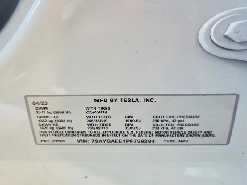 2023 TESLA MODEL Y   