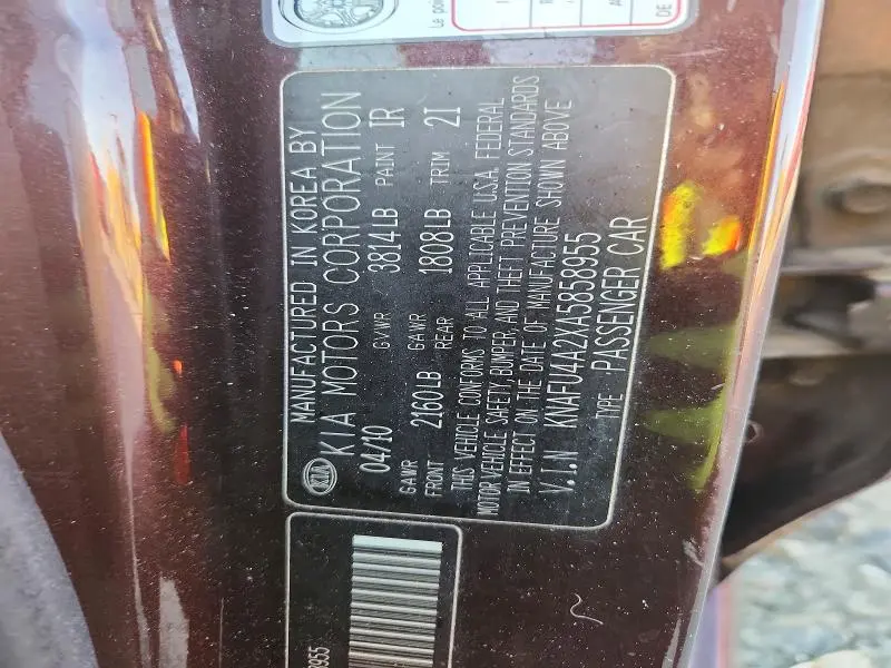 2010 KIA FORTE EX  