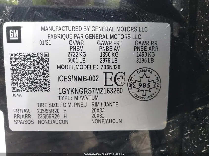 2021 CADILLAC XT5 SPORT