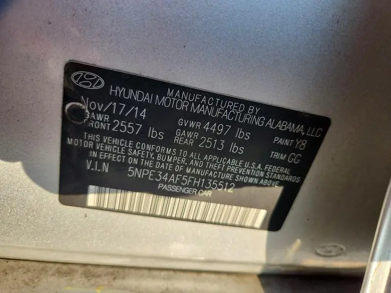2015 HYUNDAI SONATA SPORT  