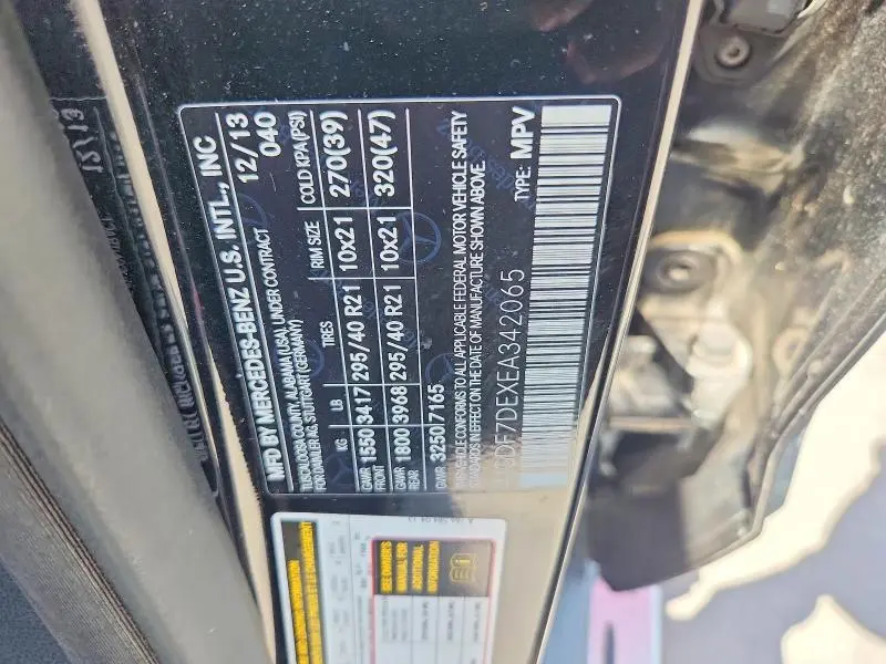 2014 MERCEDES-BENZ GL 550 4MATIC  