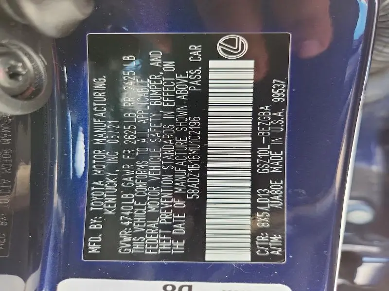 2021 LEXUS ES 350 BASE  