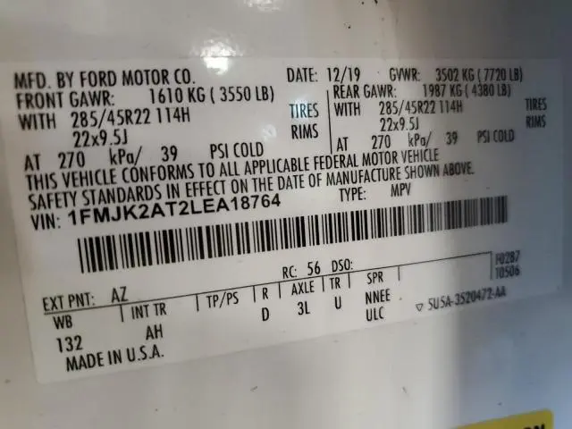 2020 FORD EXPEDITION MAX LIMITED  