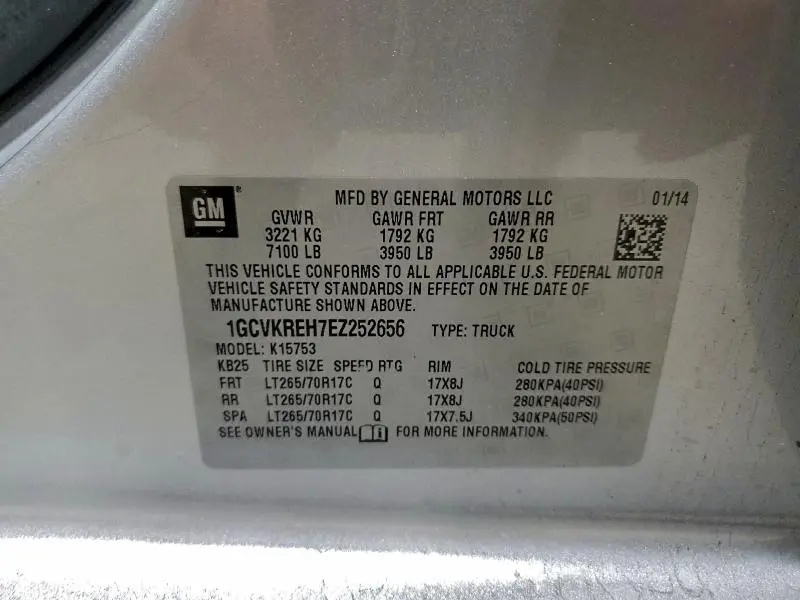 2014 CHEVROLET SILVERADO K1500 LT  