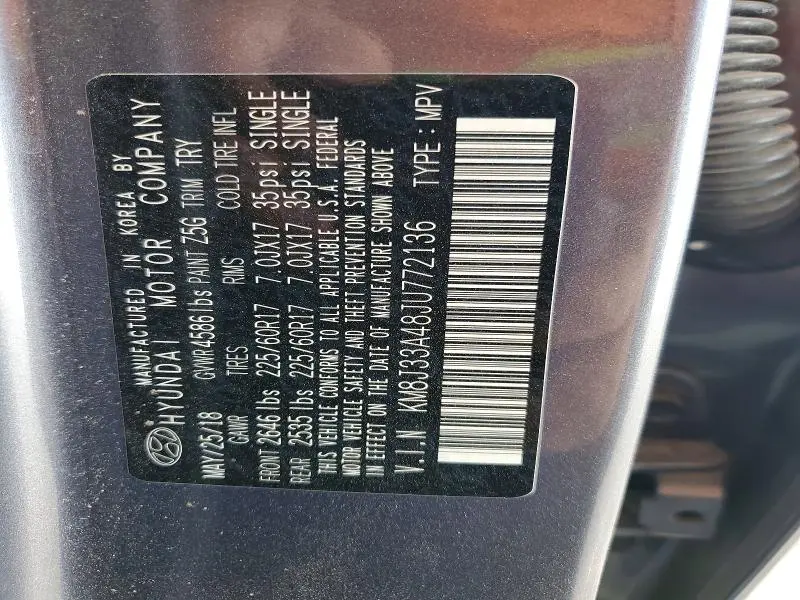 2018 HYUNDAI TUCSON SEL PLUS  