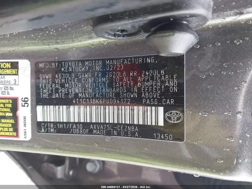 2023 TOYOTA CAMRY LE