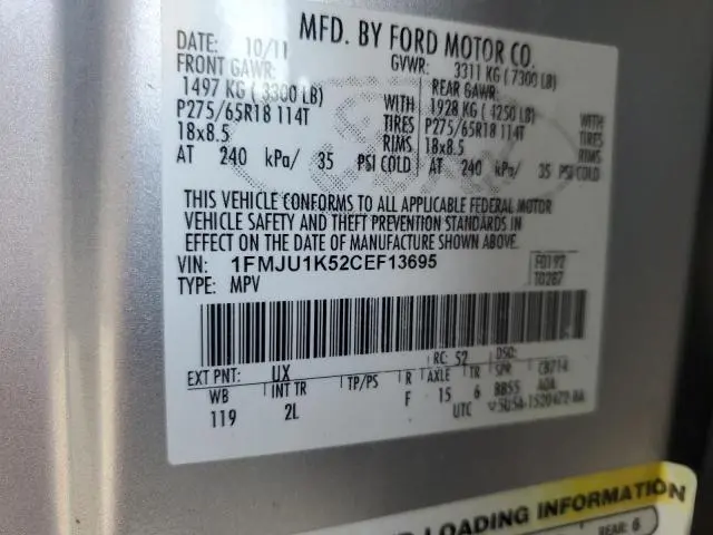 2012 FORD EXPEDITION LIMITED
