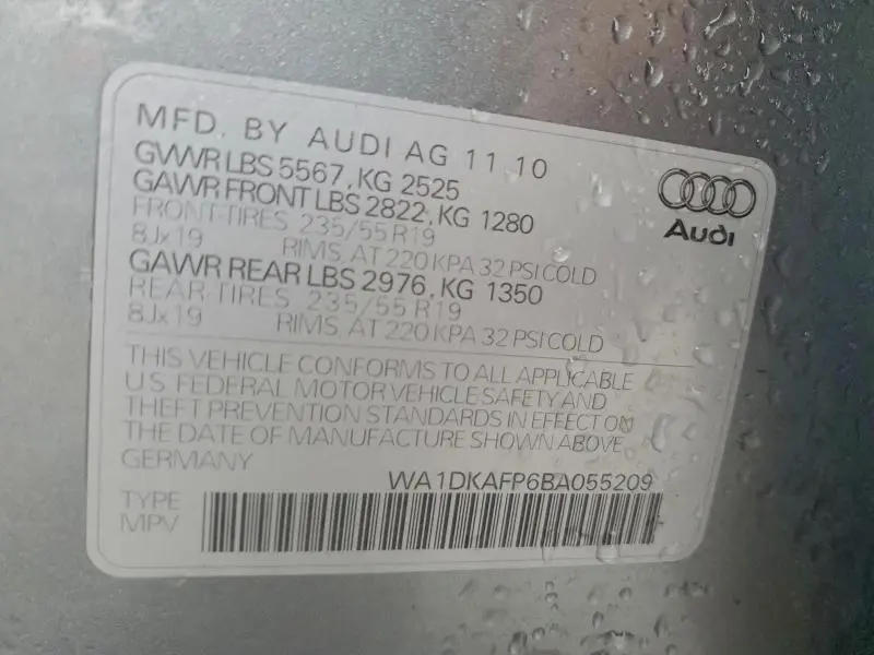 2011 AUDI Q5 PREMIUM PLUS  