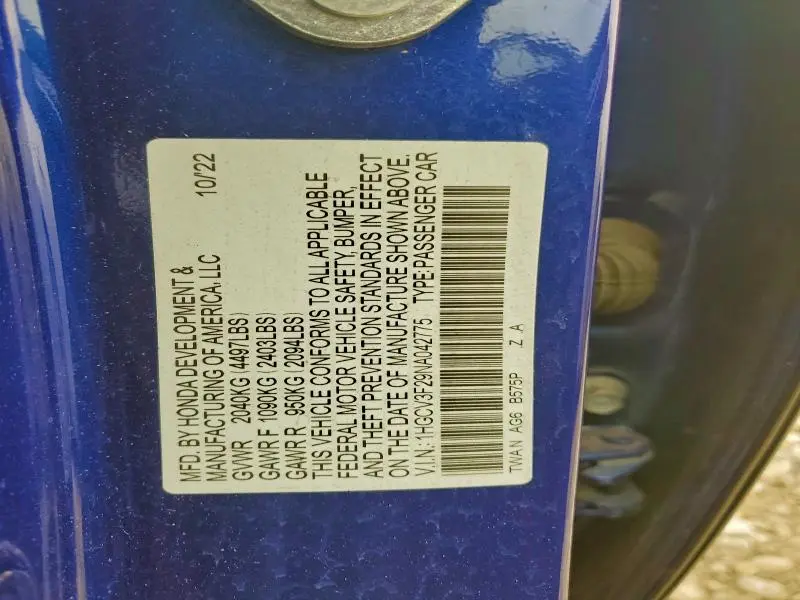 2022 HONDA ACCORD HYBRID SPORT  