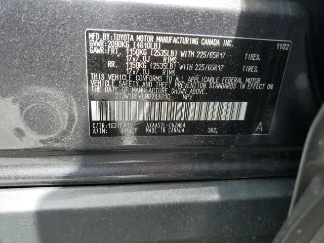 2022 TOYOTA RAV4 XLE  