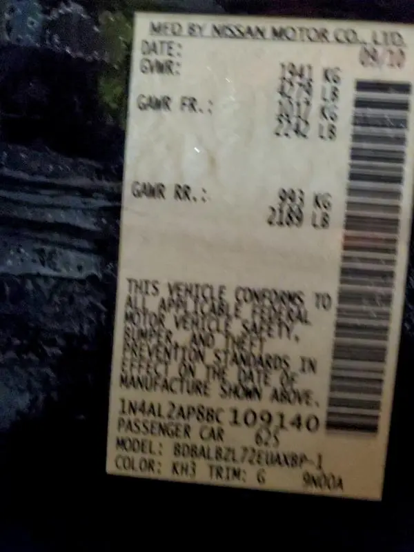 2011 NISSAN ALTIMA BASE  