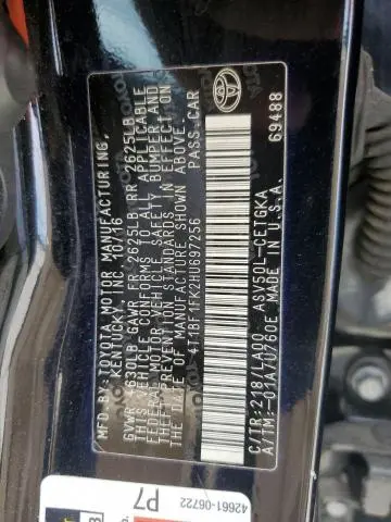 2017 TOYOTA CAMRY LE