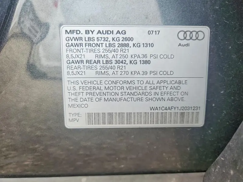 2018 AUDI SQ5   