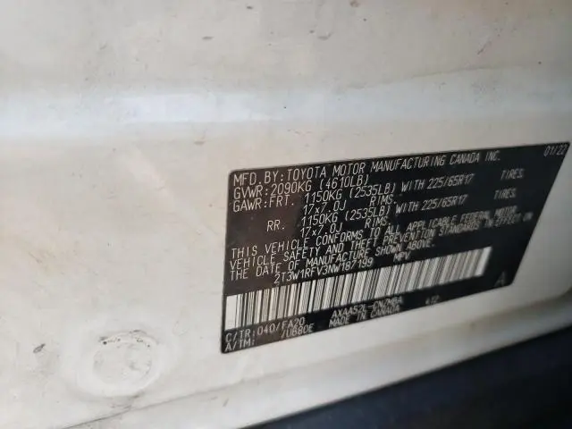 2022 TOYOTA RAV4 XLE  