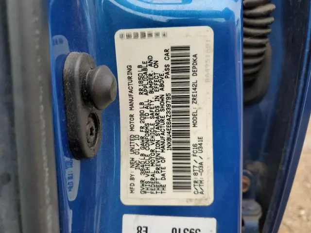 2010 TOYOTA COROLLA BASE  