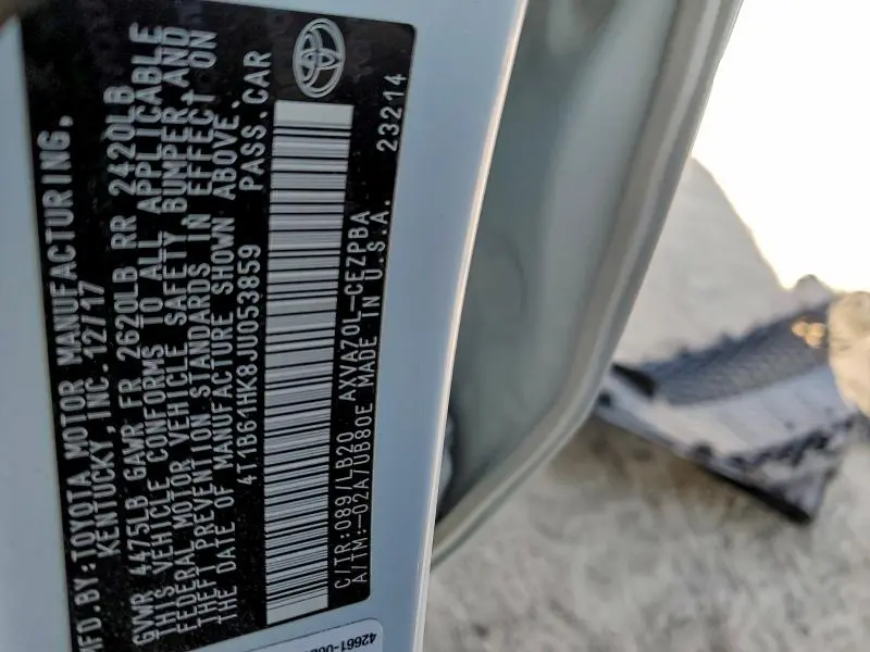 2018 TOYOTA CAMRY XSE  