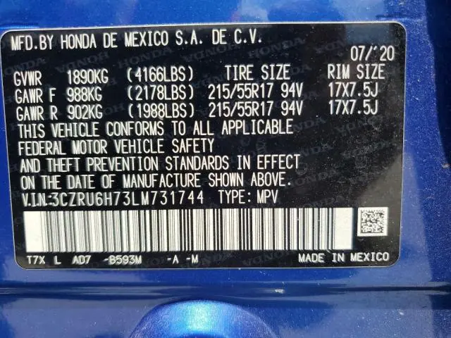 2020 HONDA HR-V EXL  