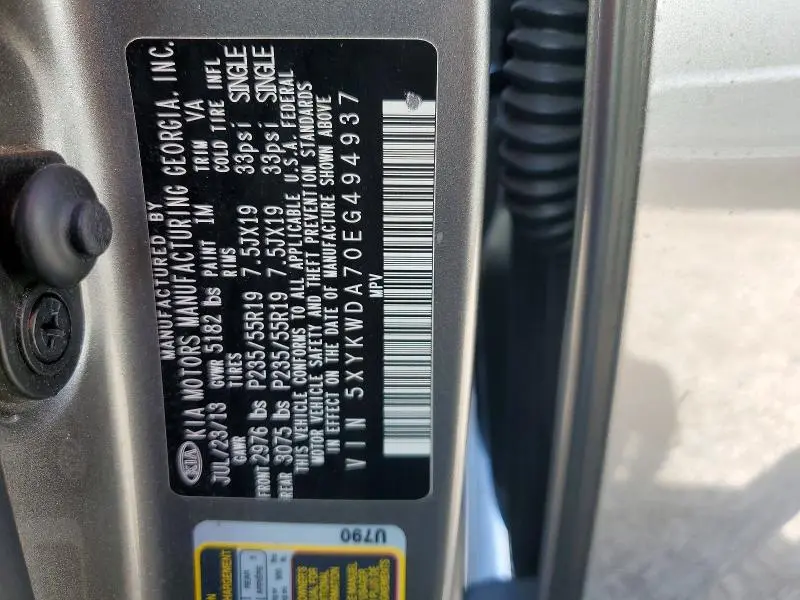 2014 KIA SORENTO SX LIMITED  