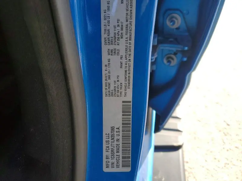 2020 RAM 1500 LARAMIE  