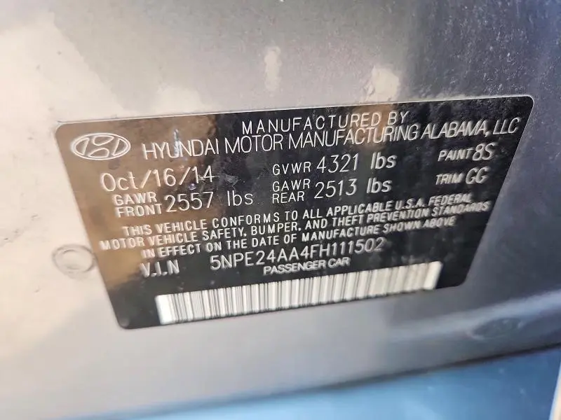 2015 HYUNDAI SONATA ECO  