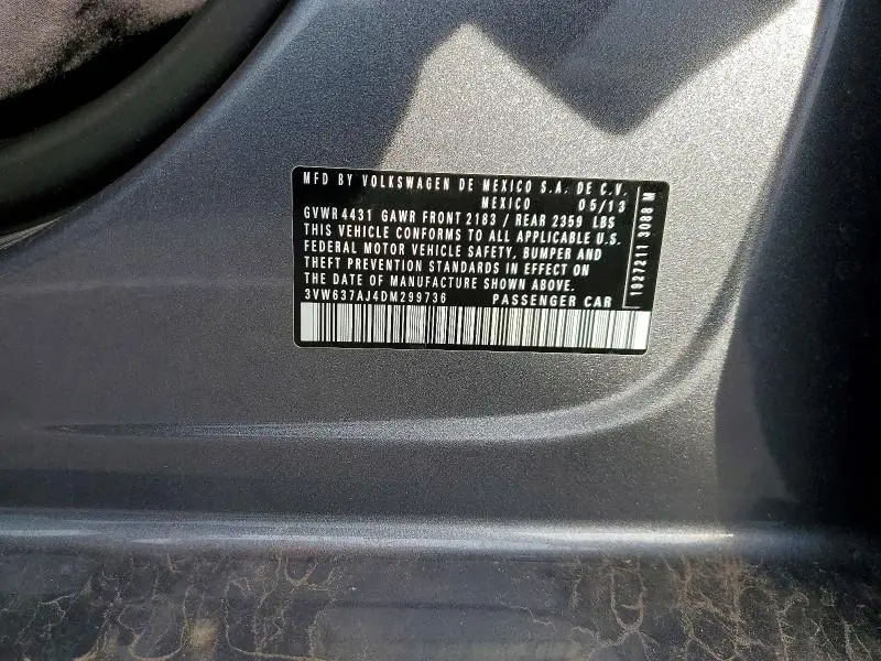 2013 VOLKSWAGEN JETTA HYBRID  