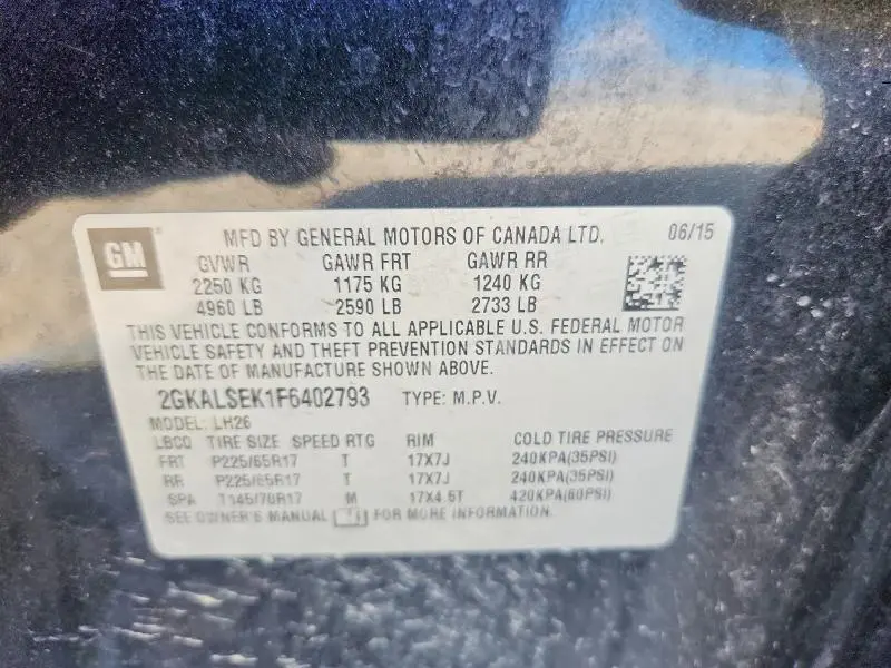 2015 GMC TERRAIN SLT  