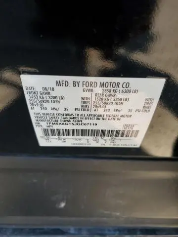 2018 FORD EXPLORER SPORT  