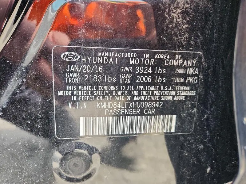 2017 HYUNDAI ELANTRA SE  