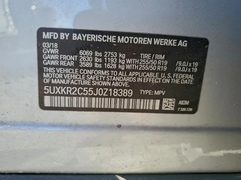 2018 BMW X5 SDRIVE35I  