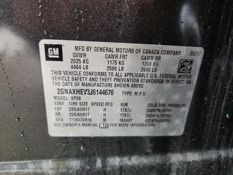 2018 CHEVROLET EQUINOX LS  