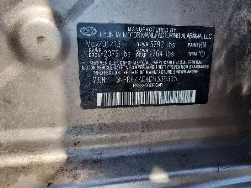 2013 HYUNDAI ELANTRA GLS  