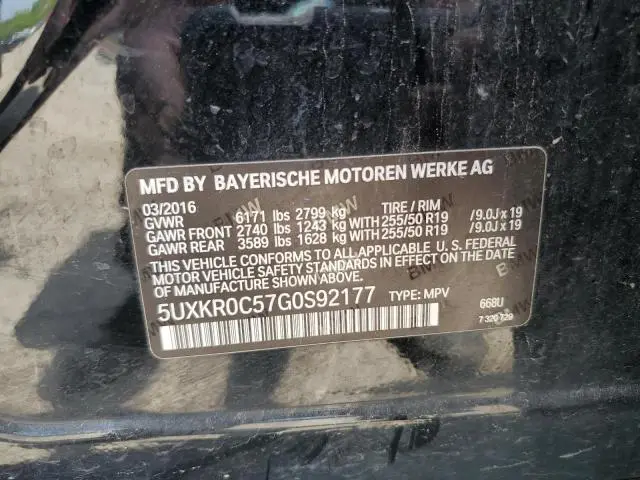 2016 BMW X5 XDRIVE35I  