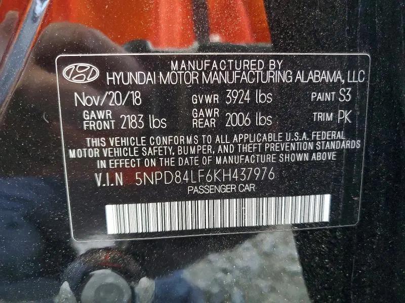2019 HYUNDAI ELANTRA VALUE EDITION  