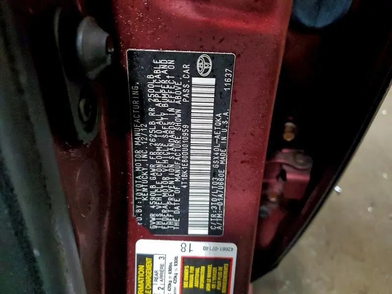 2013 TOYOTA AVALON BASE  