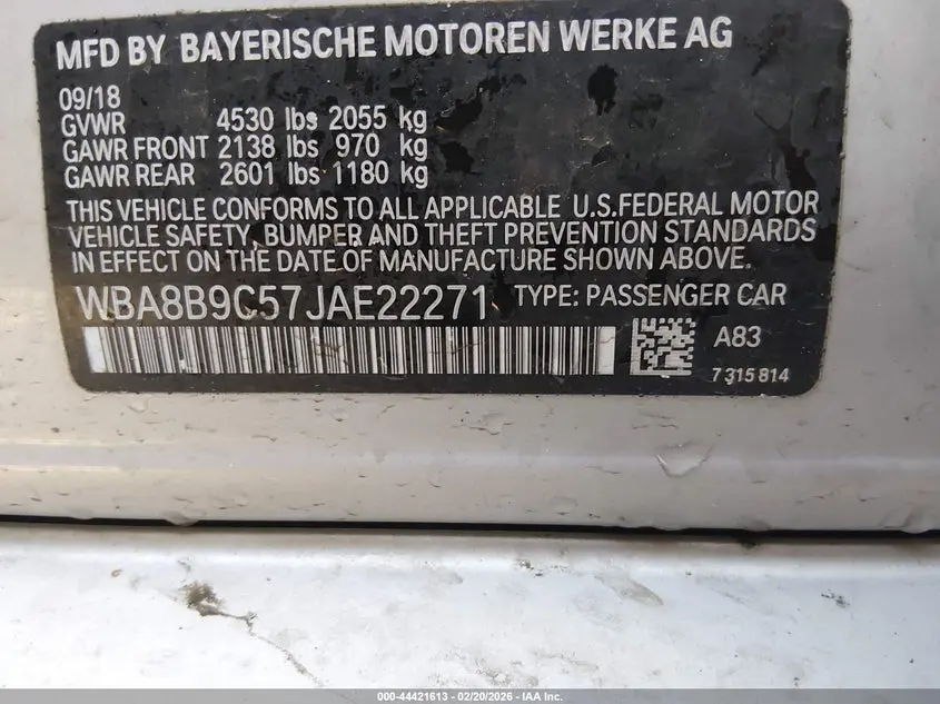 2018 BMW 330I  