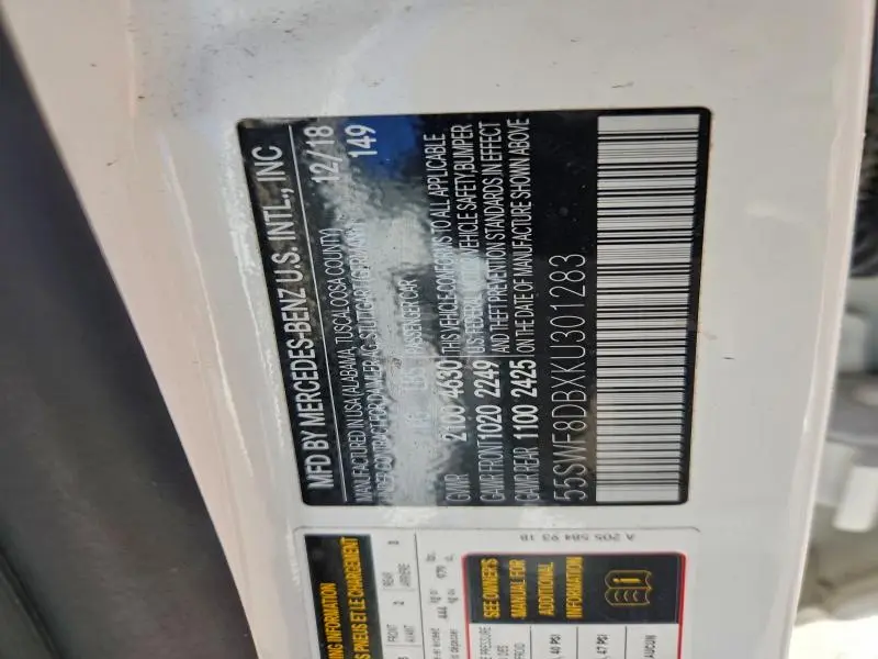 2019 MERCEDES-BENZ C 300  