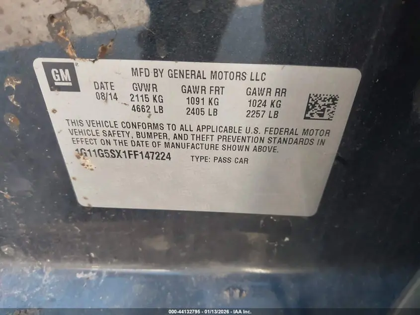 2015 CHEVROLET MALIBU 2LZ