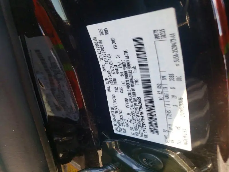 2019 FORD F150 SUPERCREW  