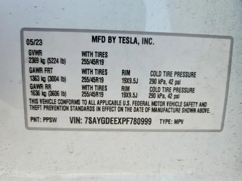 2023 TESLA MODEL Y   