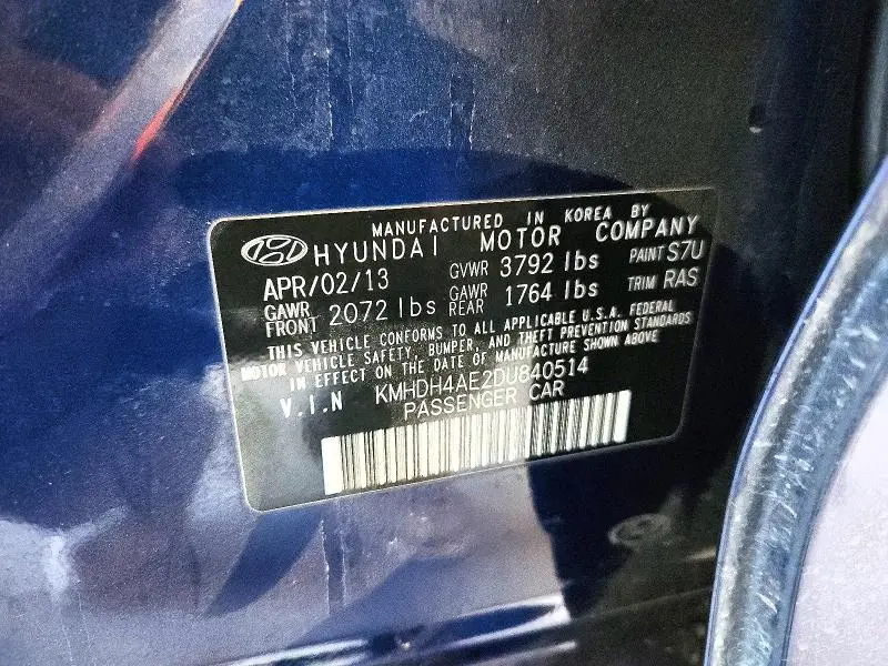 2013 HYUNDAI ELANTRA GLS  