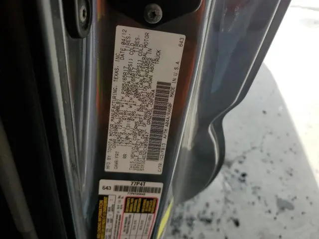 2012 TOYOTA TACOMA