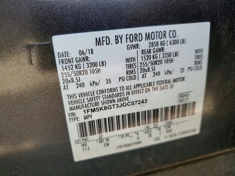 2018 FORD EXPLORER SPORT  