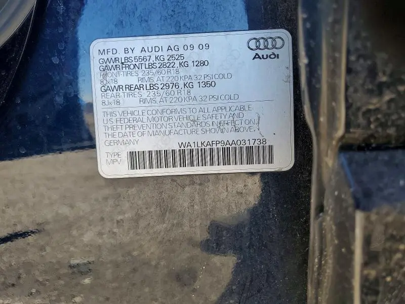 2010 AUDI Q5 PREMIUM PLUS  