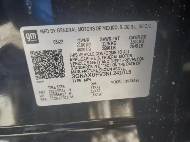 2022 CHEVROLET EQUINOX LT  