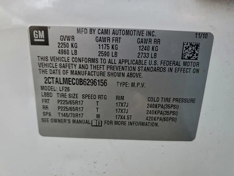 2011 GMC TERRAIN SLE  