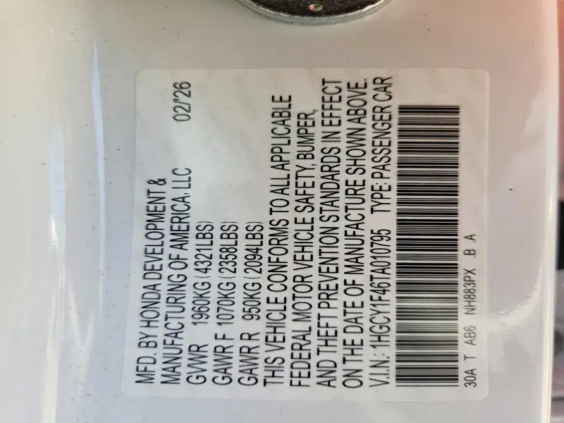 2026 HONDA ACCORD SE  