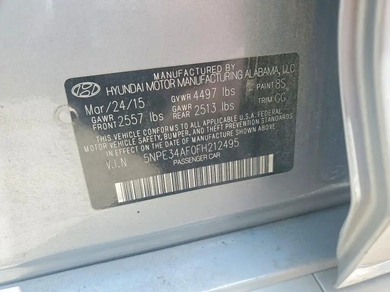 2015 HYUNDAI SONATA SPORT  