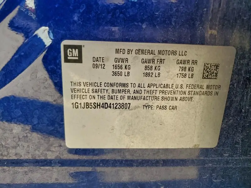 2013 CHEVROLET SONIC LS  