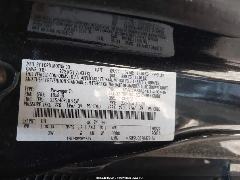 2014 FORD FOCUS TITANIUM