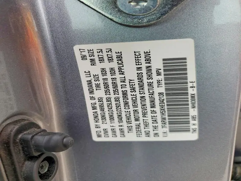 2017 HONDA CR-V EX  